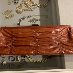 Brown hobo clutch